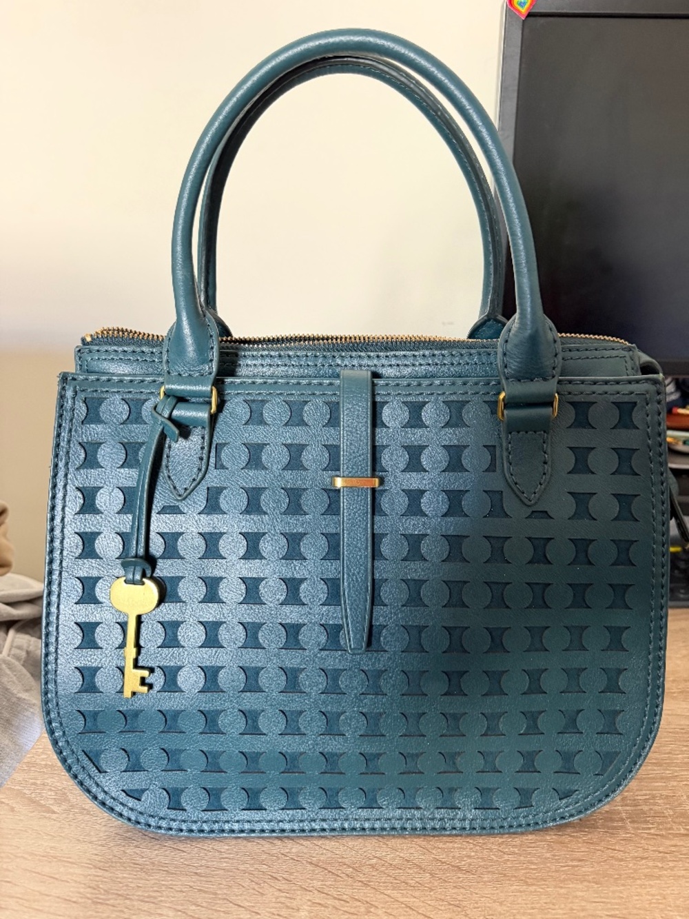 🛍️ Fossil Rachel Satchel – Slate Teal Leather | $65 OBO